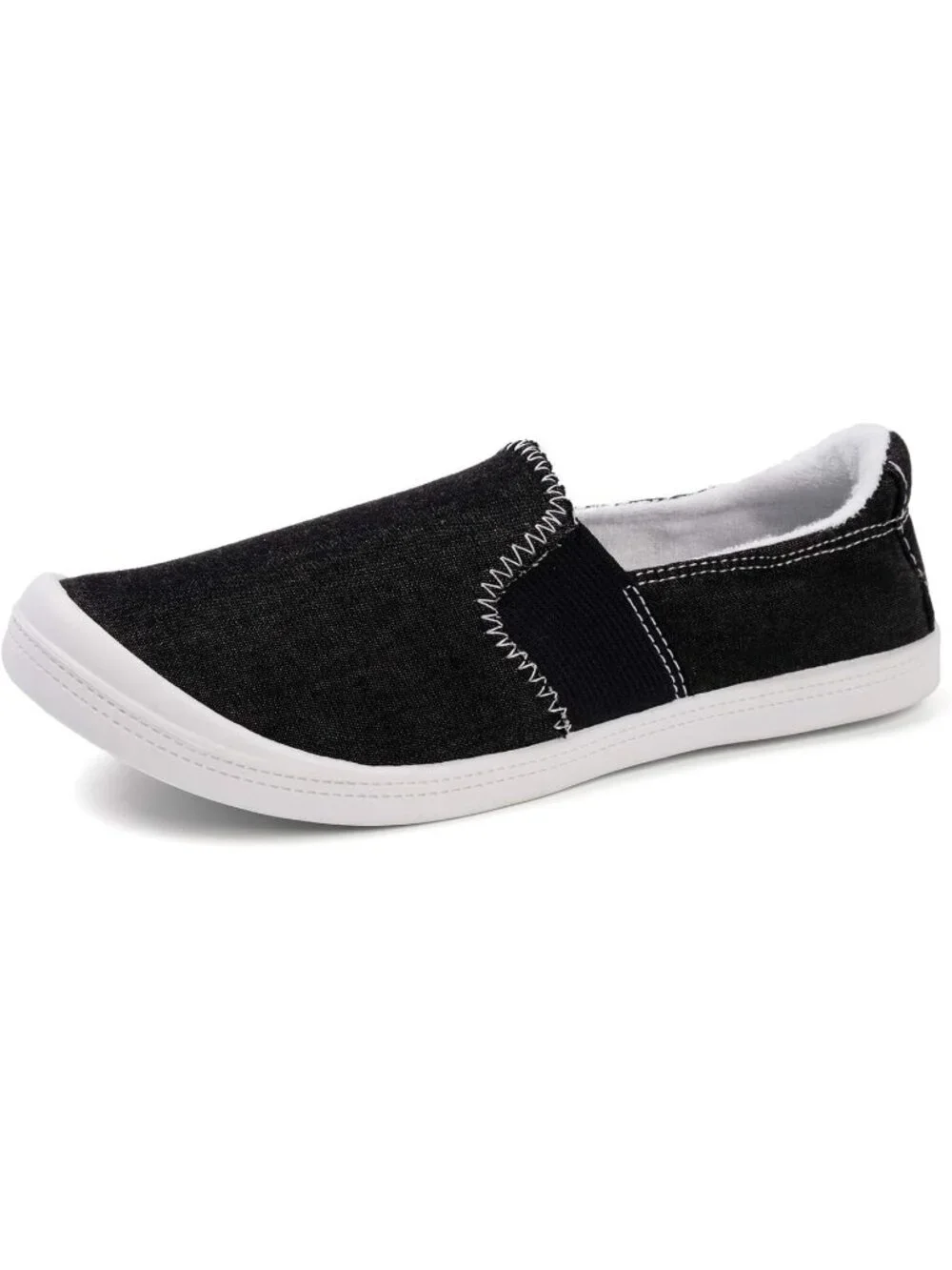 Women's Black Comfortable Lace-Up Breathable Walking Casual Stylish Sneakers